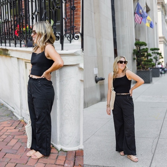 Athleta Trekkie High Rise Parachute Pants Black Size 12 - Picture 5 of 16